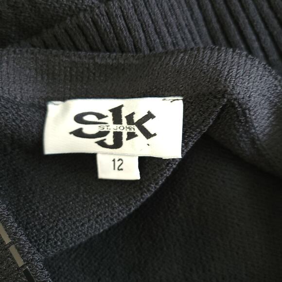 Vintage St. John Santana Knit Twinset Pailette Black Tank Cardigan Multi Sizes - Picture 11 of 16